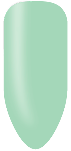 “Swatch of BIOGEL #310 Cloudcha, a mint-green crème gel with a cool undertone, created in collaboration with lifestyle brand Cloudcha.”