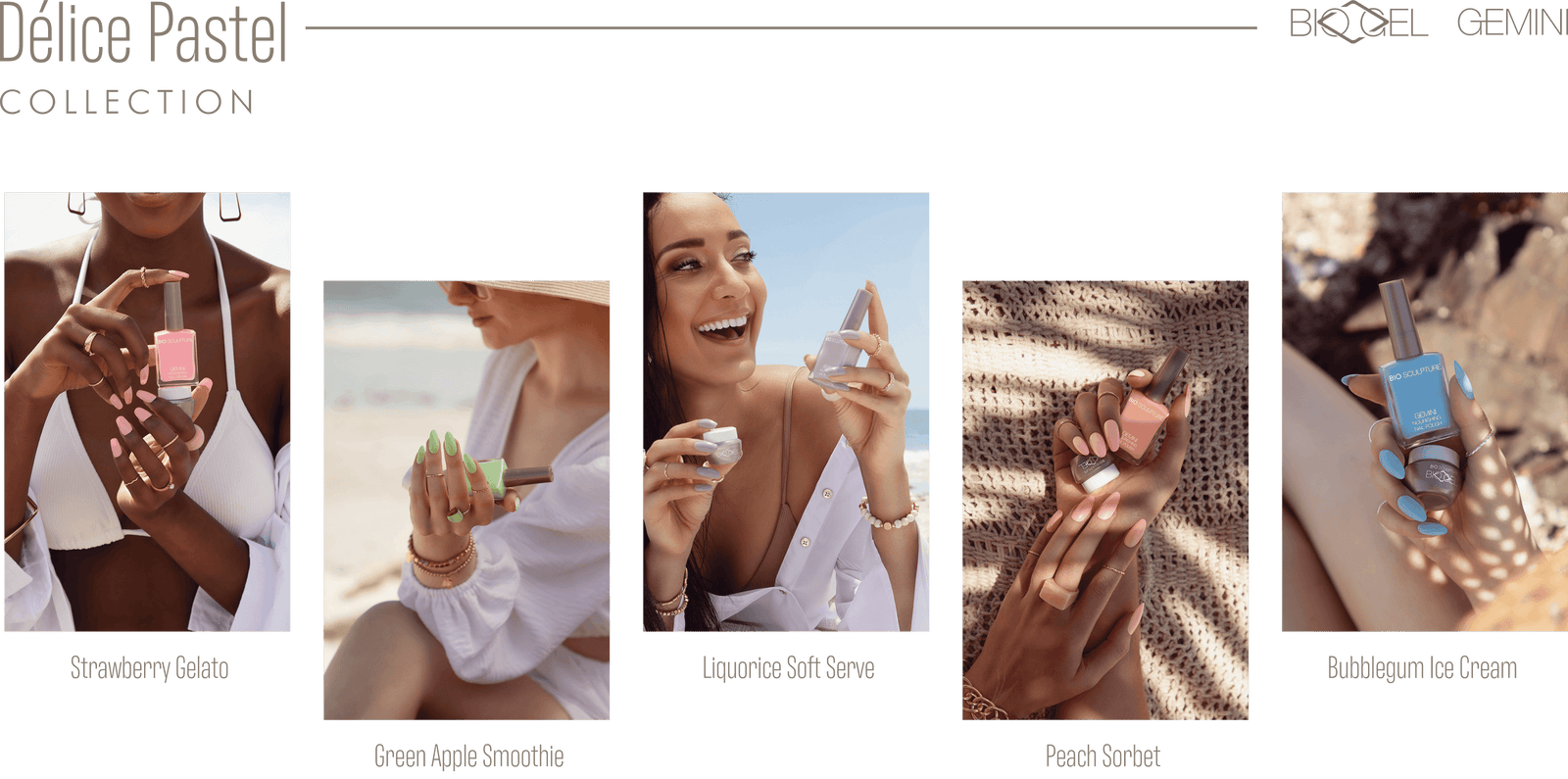 BIOGEL & GEMINI Délice Pastel Collection – Bio Sculpture USA