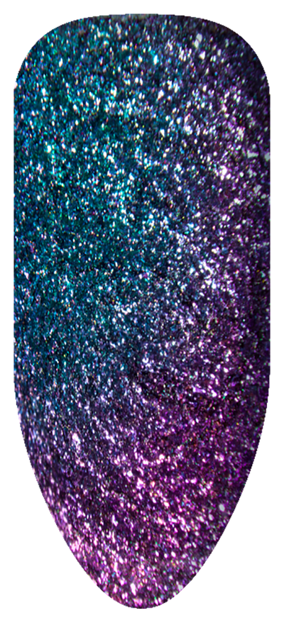 Painted color swatch of BIOGEL Color Gel # 242 NEPTUNE (Galaxy)| Bio Sculpture