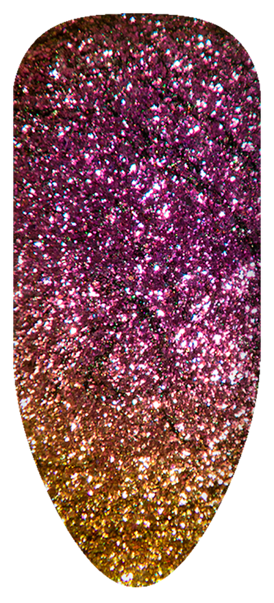  Painted color swatch of BIOGEL Color Gel # 243 MERCURY (Galaxy) | Bio Sculpture