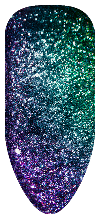Painted color swatch of BIOGEL Color Gel # 244 JUPITER (Galaxy) | Bio Sculpture