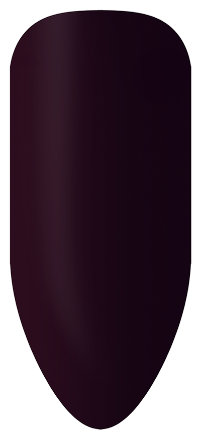 “Swatch of BIOGEL #10 Pinotage, a dark eggplant crème shade with subtle brown undertones, promoting Bio Sculpture’s latest professional gel colors and nail care products.”