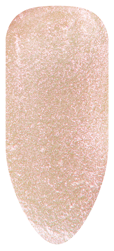 “Swatch of BIOGEL #141 Opal Glacier, a sheer white opal shade with lilac and green iridescent sheen, promoting Bio Sculpture’s latest professional gel colors and nail care products.”