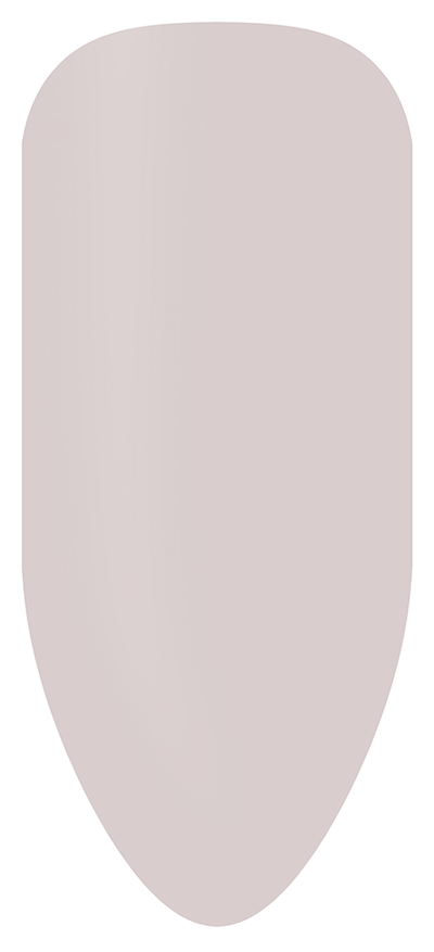 “Swatch of BIOGEL #146 Mute, a soft white crème shade with a warm grey undertone from the Secret Collection, promoting Bio Sculpture’s latest professional gel colors and nail care products.”