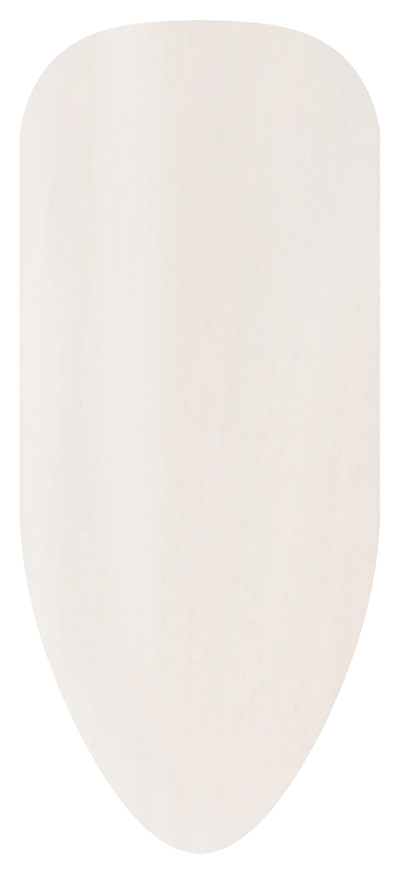 “Swatch of BIOGEL #163 Angel White, a solid shiny white shade with a soft sparkle from the Bridal Collection, promoting Bio Sculpture’s latest professional gel colors and nail care products.”