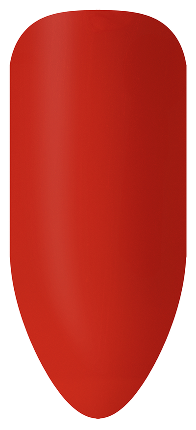 “Swatch of BIOGEL #17 Tropical Flame, a vibrant red-orange crème shade, promoting Bio Sculpture’s latest professional gel colors and nail care products.”
