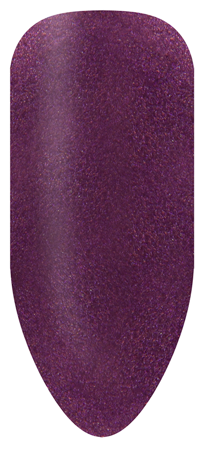 “Swatch of BIOGEL #191 Treasure Chest, a luminous purple metallic shade from the Fantasy Collection, promoting Bio Sculpture’s latest professional gel colors and nail care products.”
