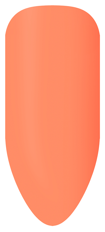 “Swatch of BIOGEL #196 Free Spirit, a neon coral crème shade from the Happy Hippie Collection, promoting Bio Sculpture’s latest professional gel colors and nail care products.”
