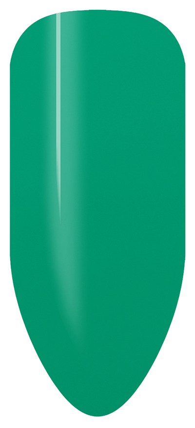 “Swatch of BIOGEL #198 Catch The Wind, a bright green crème shade from the Happy Hippie Collection, promoting Bio Sculpture’s latest professional gel colors and nail care products.”