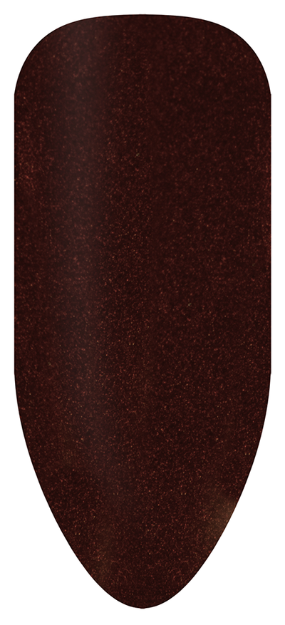 “Swatch of BIOGEL #2009 Hot Chocolate, a dark cocoa shimmer gel from Bio Sculpture’s professional color gel range.”