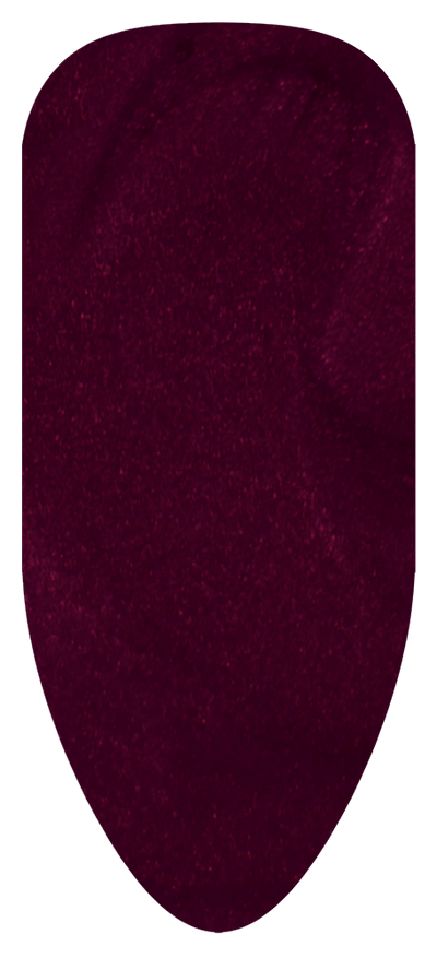 “Swatch of BIOGEL #2018 Plum Passion, a grape burgundy shimmer gel from Bio Sculpture’s professional color gel range.”