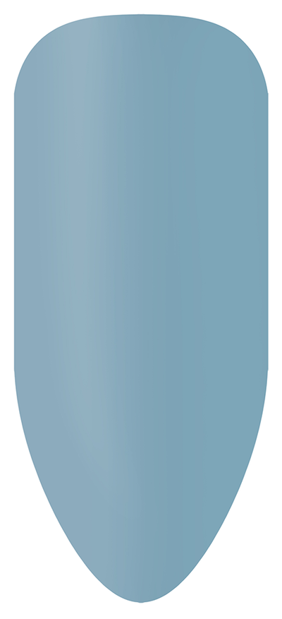 “Swatch of BIOGEL #2029 Hazy View, a soft powder blue crème gel from Bio Sculpture’s professional color gel range.”