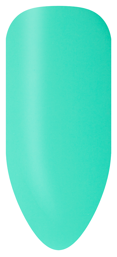 “Swatch of BIOGEL #206 All Nighter, a cool aqua crème shade from the Disco Dolly Collection, promoting Bio Sculpture’s latest professional gel colors and nail care products.”