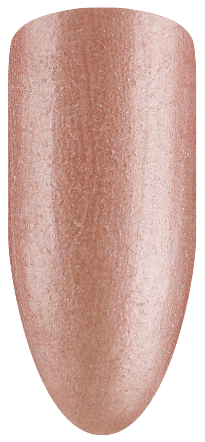 “Swatch of BIOGEL #2081 Rustic Roses, a metallic pink gel with apricot shimmer from Bio Sculpture’s professional color gel range.”