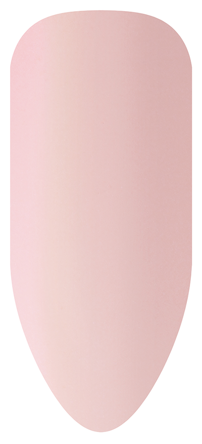 “Swatch of BIOGEL #218 Shimmering Joy, a pinky nude shimmer shade with a satin finish from the Mad Glamour Collection, promoting Bio Sculpture’s latest professional gel colors and nail care products.”