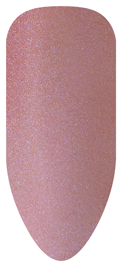 “Swatch of BIOGEL #219 Magical Merry-Go-Round, a dusky pink shimmer shade with oil-slick undertones from the Mad Glamour Collection, promoting Bio Sculpture’s latest professional gel colors and nail care products.”