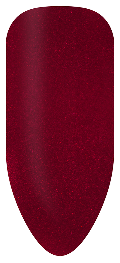 “Swatch of BIOGEL #22 Ravishing Red, a cherry pink shimmer shade with vibrant shine, promoting Bio Sculpture’s latest professional gel colors and nail care products.”
