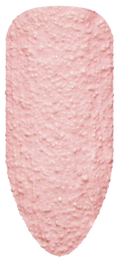 “Swatch of BIOGEL #240 Marshmallow Crunch, a rough-textured gel from the Pretty Gritty Collection, promoting Bio Sculpture’s latest professional gel colors and nail care products.”