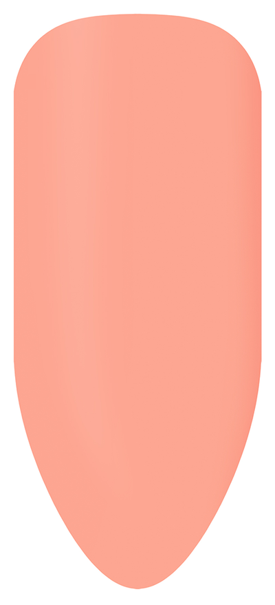 “Swatch of BIOGEL #246 Island Surf, a soft pastel coral crème gel from the On the Reef Collection, promoting Bio Sculpture’s latest professional gel colors and nail care products.”
