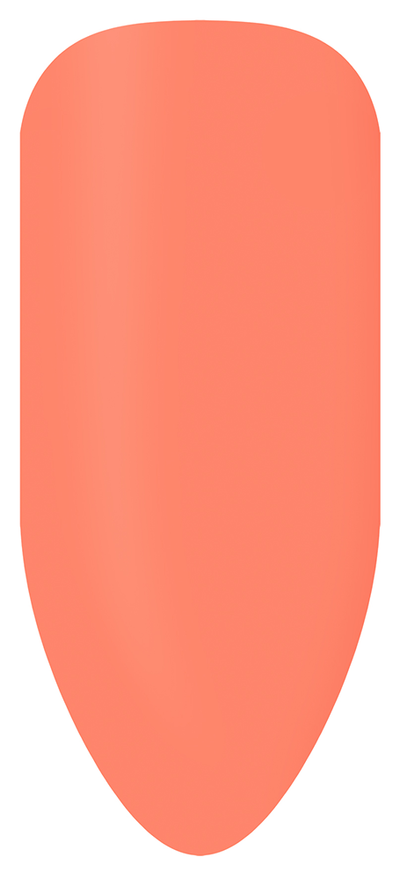 “Swatch of BIOGEL #249 Coral Cluster, a bright coral crème gel from the On the Reef Collection, promoting Bio Sculpture’s latest professional gel colors and nail care products.”