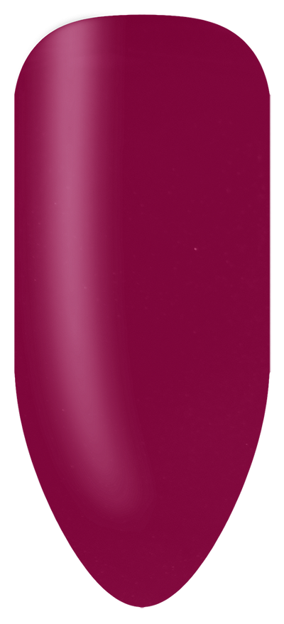“Swatch of BIOGEL #275 Prancing Protea, a deep cerise red crème gel from the Flower Parade Collection, promoting Bio Sculpture’s latest professional gel colors and nail care products.”