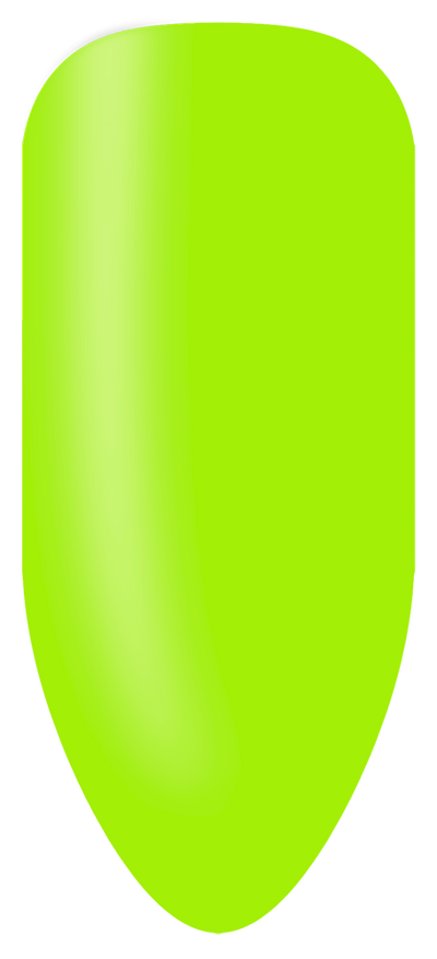 “Swatch of BIOGEL #286 Limelight, a neon lime green crème gel from the Live Life Loudly Collection, promoting Bio Sculpture’s latest professional gel colors and nail care products.”