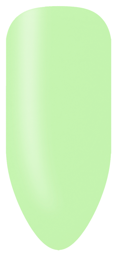 “Swatch of BIOGEL #300 Green Apple Smoothie, a pastel green crème gel from the Délice Pastel Collection, part of Bio Sculpture’s professional gel range.”