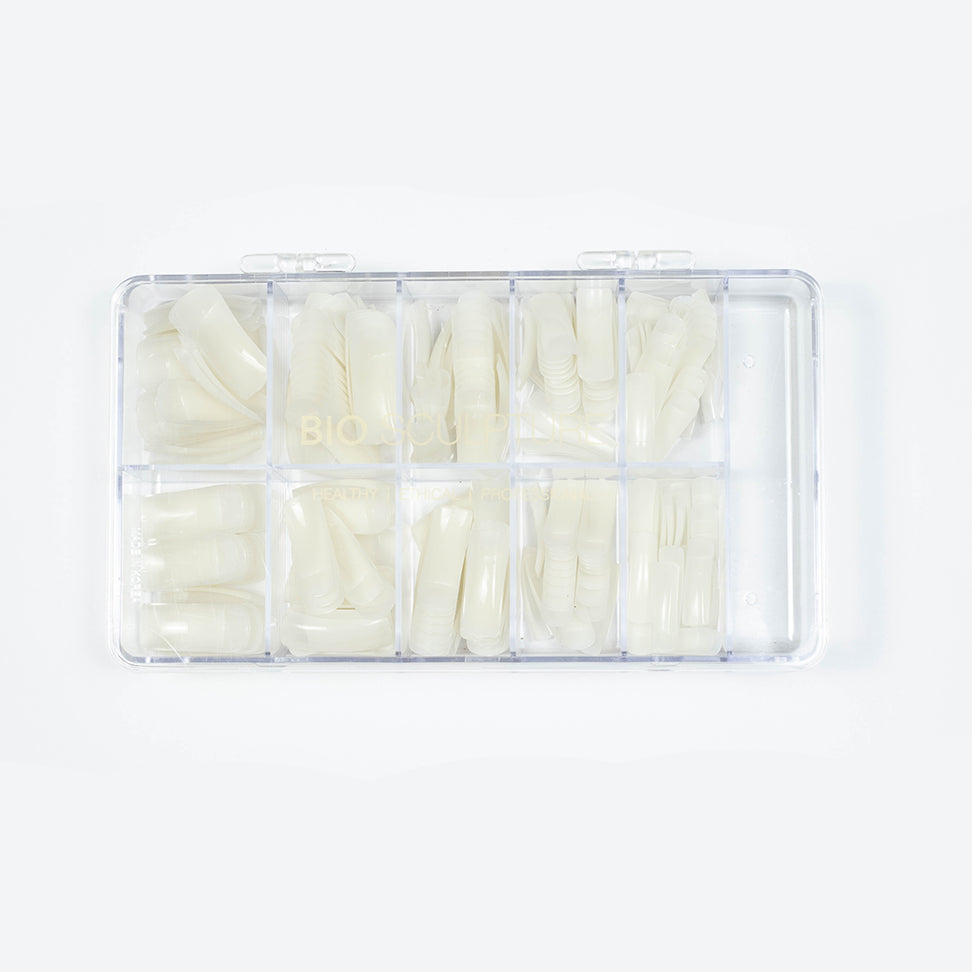 Natural Tip Box (250) – Assorted Arch Shaped (RETAIL) – Bio Sculpture USA